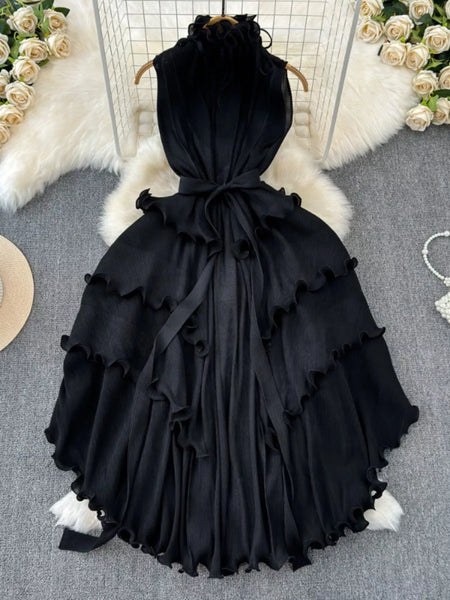 Ruffled Tiered Sleeveless Midi Dress - alternate view 15