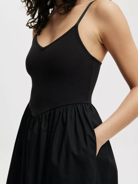 Spaghetti Strap Midi Dress with Pockets - alternate view 3