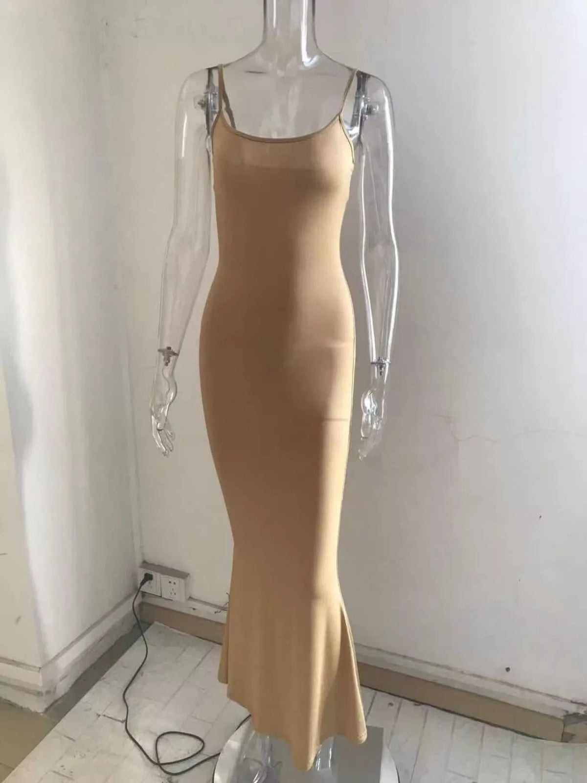 Spaghetti Strap Bodycon Maxi Dress - alternate view 9