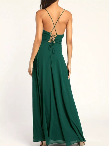 Slit Cowl Neck Maxi Dress - alternate view 12