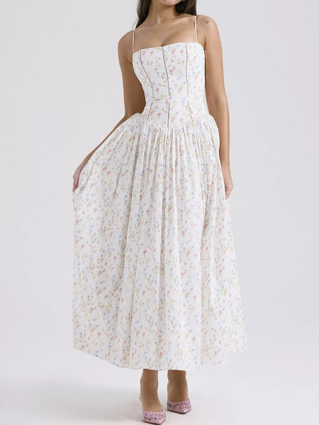 Floral Spaghetti Straps Midi Dress - alternate view 16