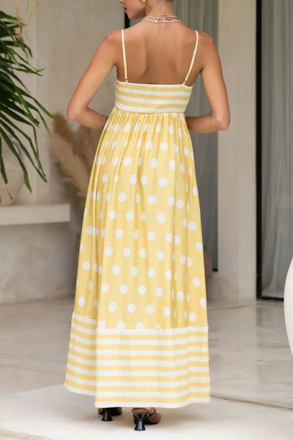 Polka Dot Square Neck Cami Dress - alternate view 6