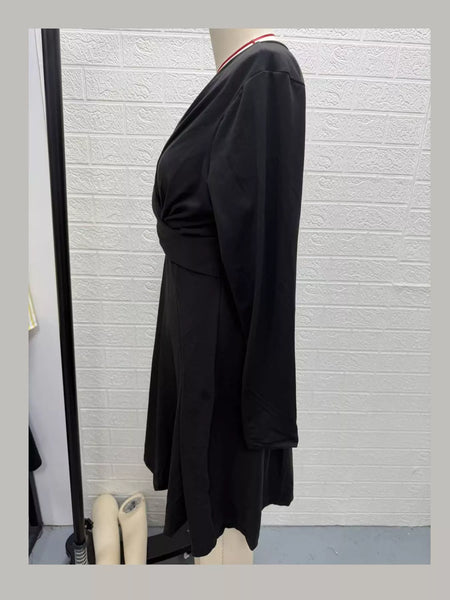 Full Size Ruched Front Midi Dress Plus Size - alternate view 8