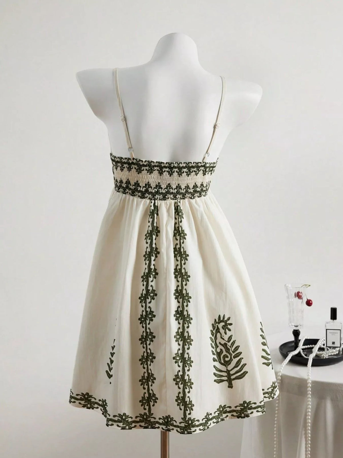V-Neck Spaghetti Strap Mini Dress - alternate view 5
