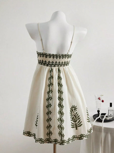 V-Neck Spaghetti Strap Mini Dress - alternate view 5