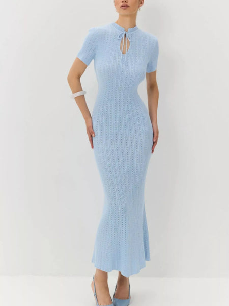 Short Sleeve Knitted Mermaid Dress - alternate view 16