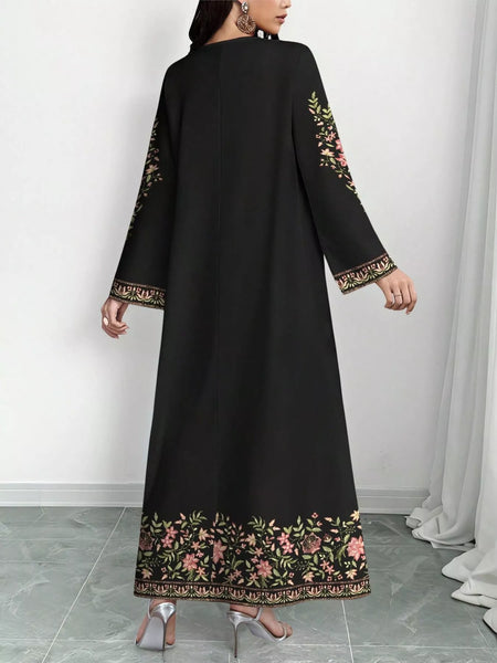 Floral Long Sleeve Maxi Dress - alternate view 8