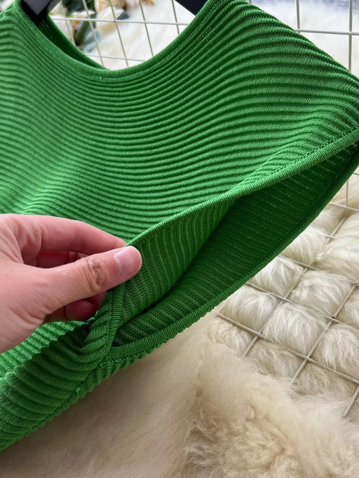 Sleeveless Textured Knit Dress - alternate view 4