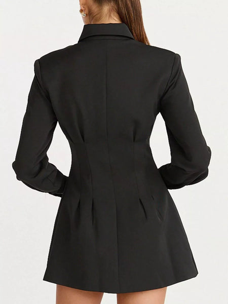 Corset-Style Button-Down Blazer Dress - alternate view 7