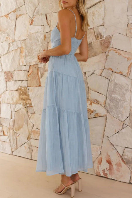 Smocked Back Midi Cami Dress - alternate view 4