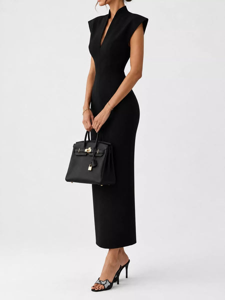 Slit Sleeveless Bodycon Midi Dress - alternate view 7