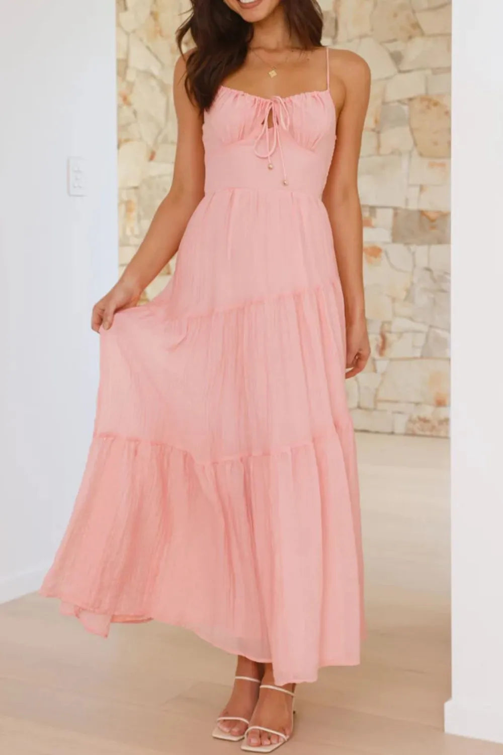 Ruched Smocked Back Cami Dress - alternate view 29