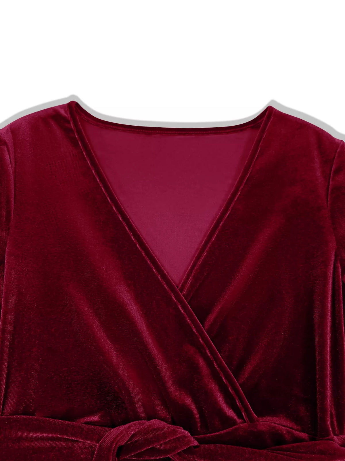 Velvet Wrap Surplice Maxi Dress - alternate view 2