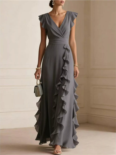 Ruffled Surplice Maxi Dress - alternate view 5