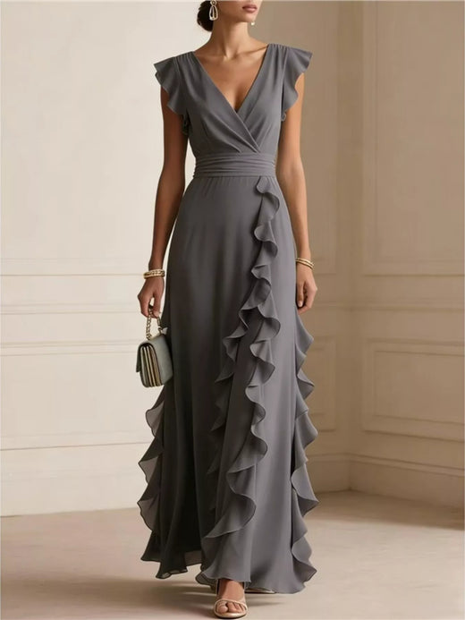 Ruffled Surplice Maxi Dress - alternate view 5