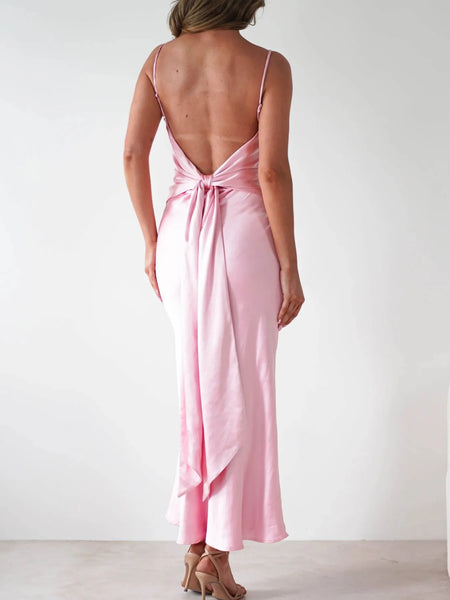 Satin Backless Cami Dress - alternate view 19
