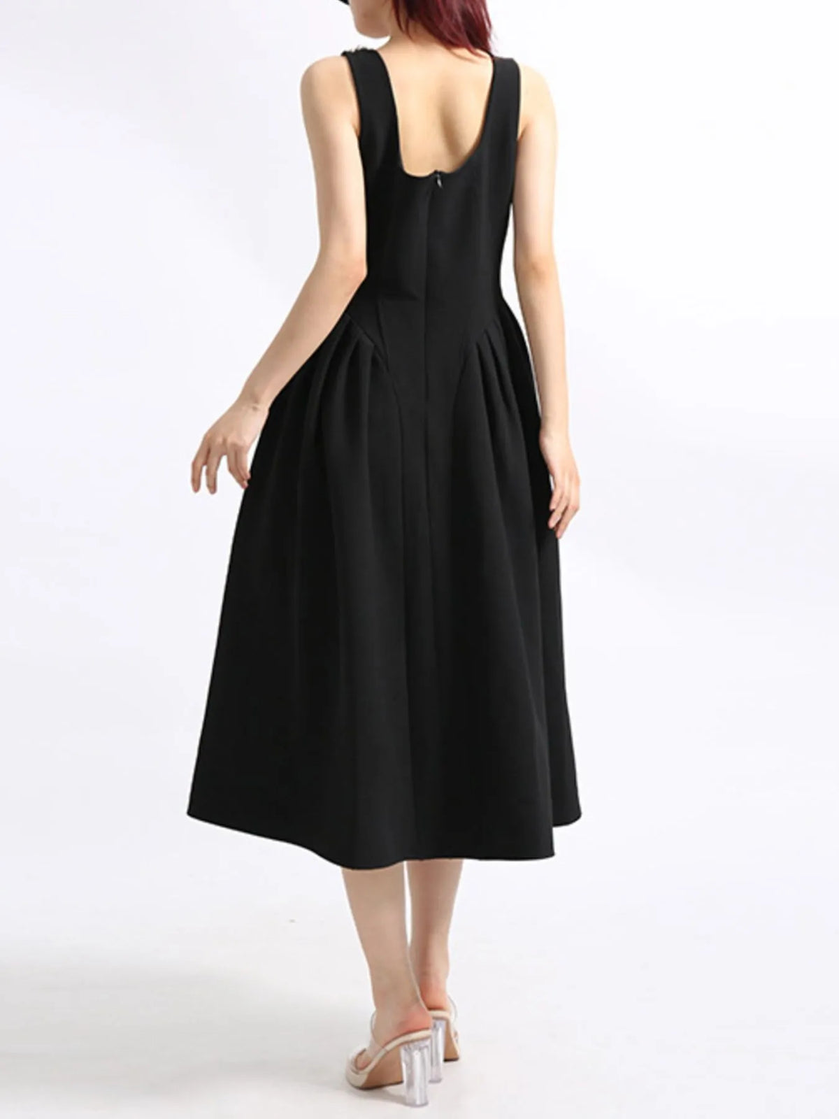 Flower Scoop Neck Sleeveless Dress - alternate view 4