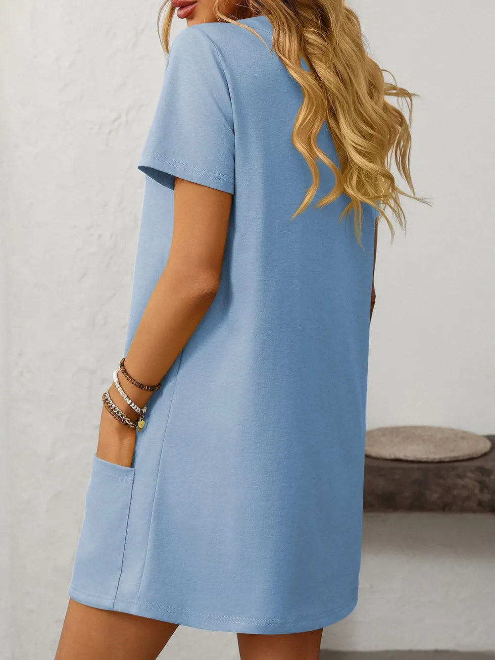 Mandy Square Neck Short Sleeve Mini Dress - alternate view 20