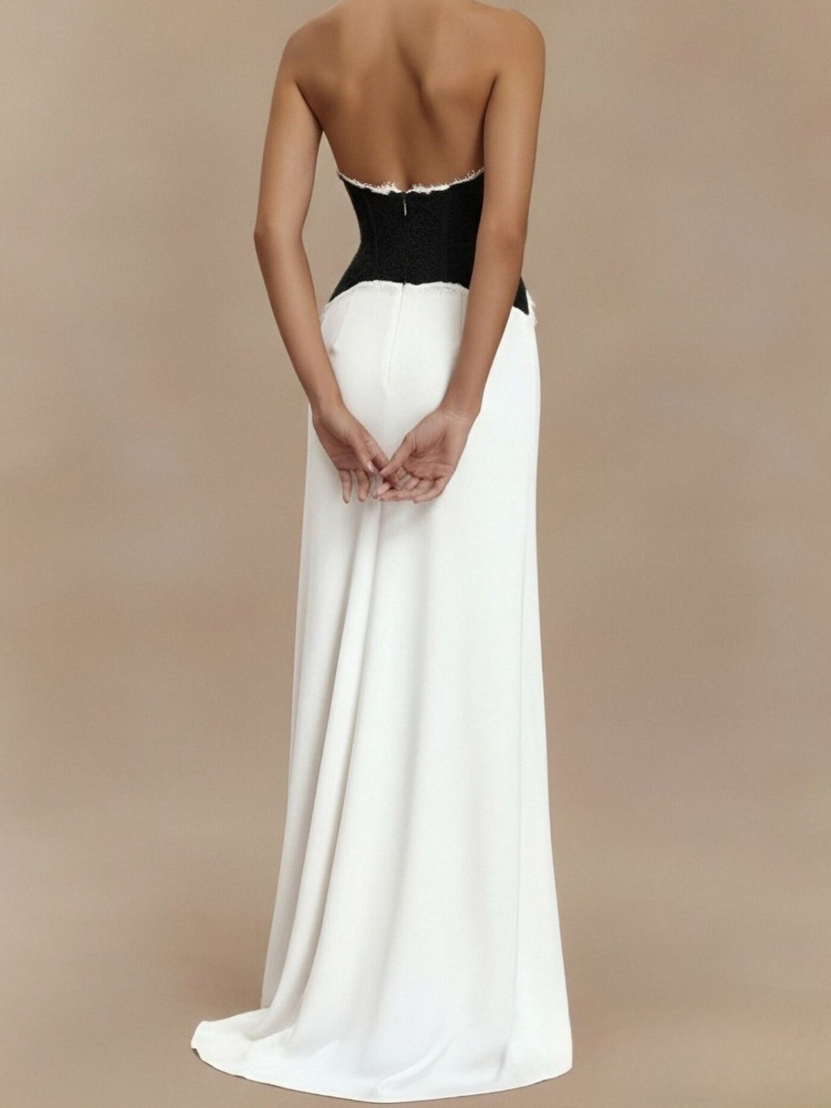 Halter Neck Lace Trimmed Maxi Dress - alternate view 11