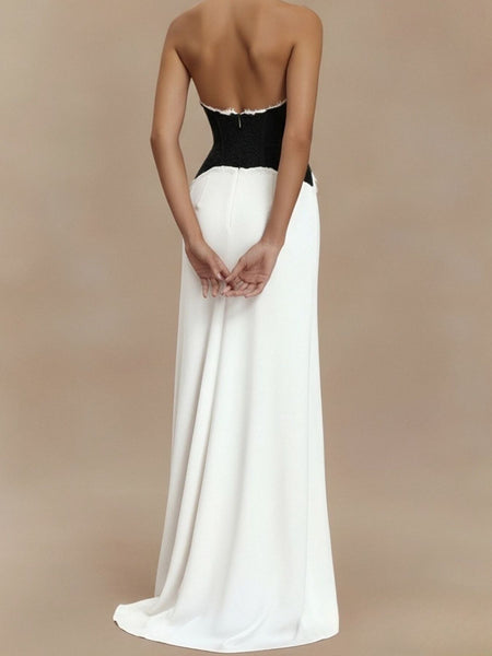 Halter Neck Lace Trimmed Maxi Dress - alternate view 11