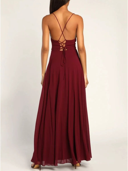 Slit Cowl Neck Maxi Dress - alternate view 8
