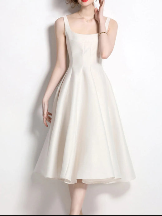 A-Line Silhouette Midi Sleeveless Dress - alternate view 10