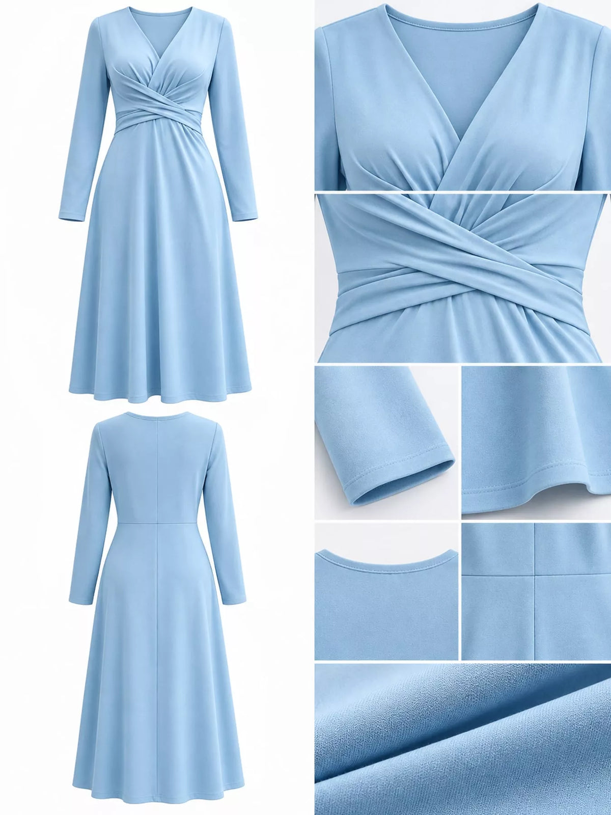 Full Size Ruched Front Midi Dress Plus Size - alternate view 29