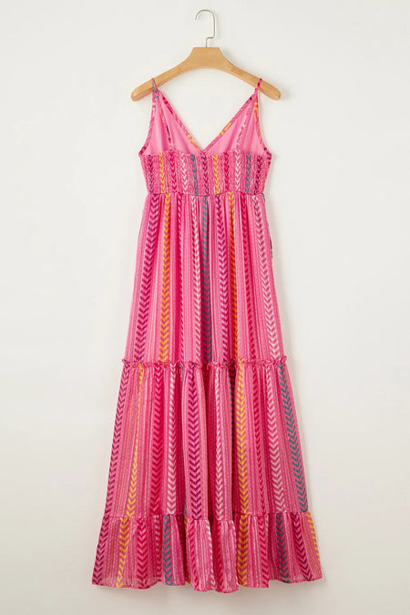 Printed Surplice Maxi Cami Dress - alternate view 7