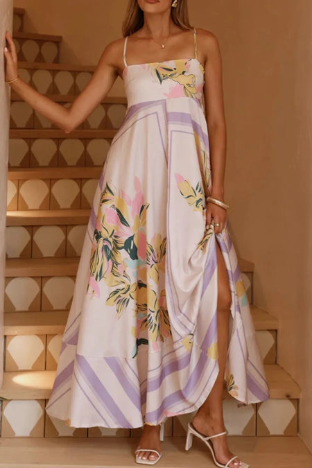 Printed Square Neck Cami Maxi Dress - alternate view 10