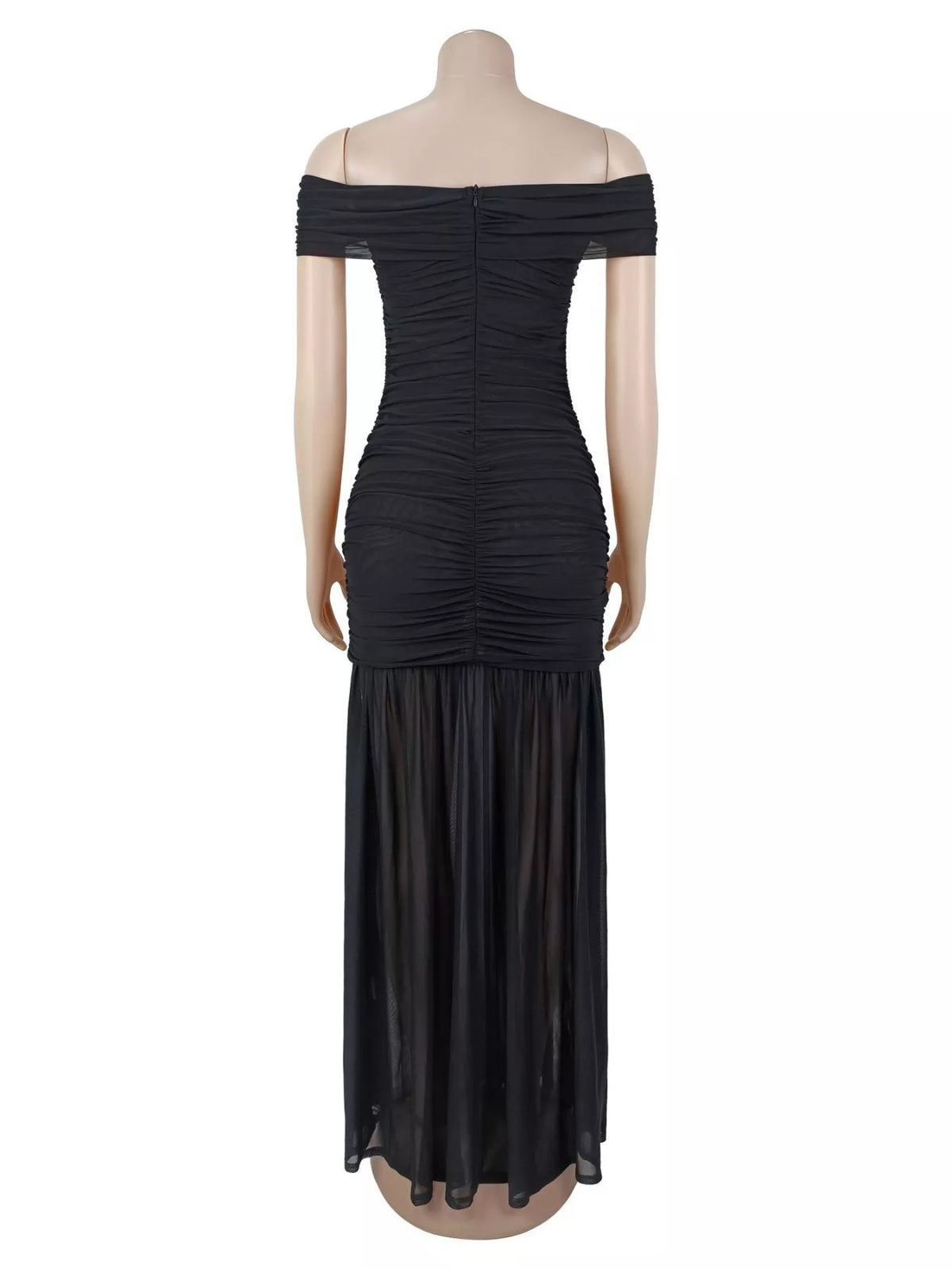 Off-Shoulder Ruched Mermaid Maxi Dress - alternate view 8