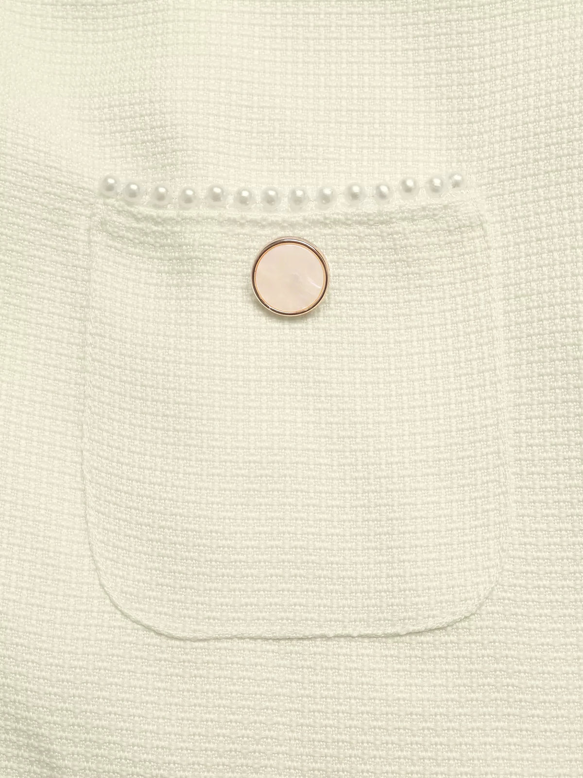 Peter Pan Collar Button-Front Tweed Mini Dress - alternate view 8