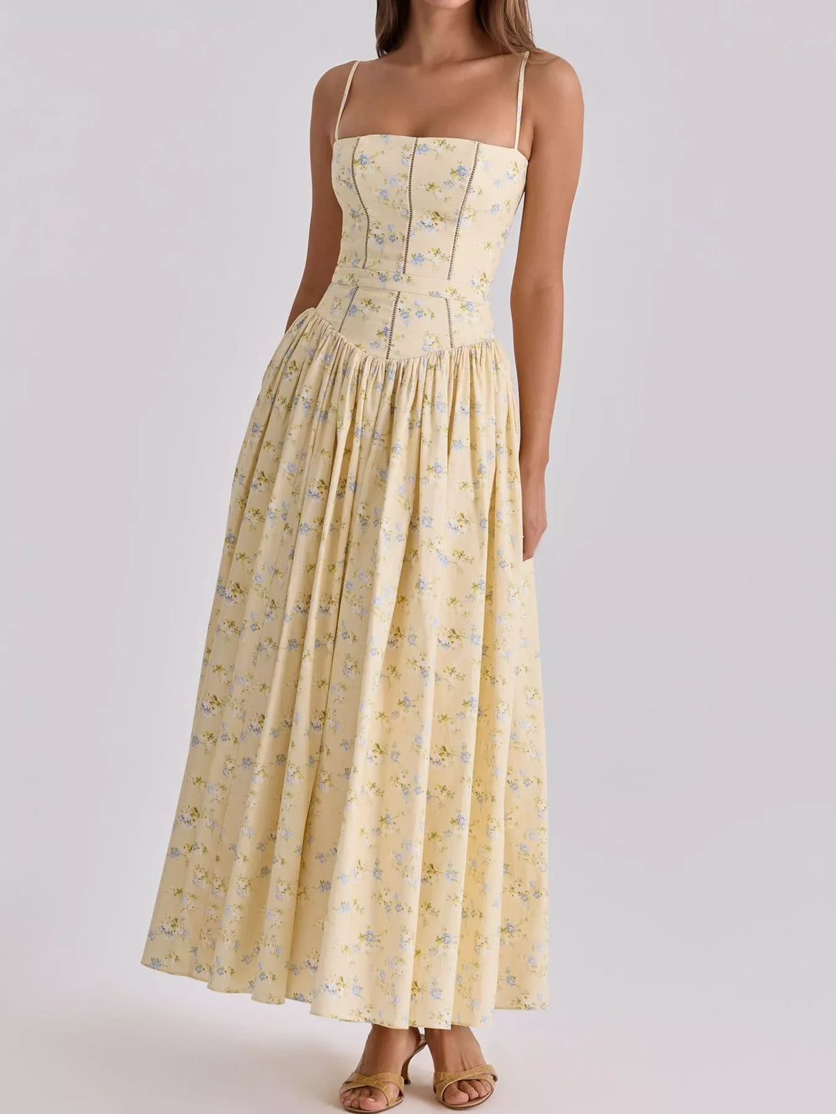 Floral Spaghetti Straps Midi Dress - alternate view 59