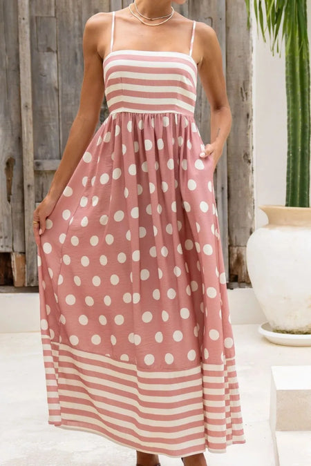 Polka Dot Square Neck Cami Dress - alternate view 7