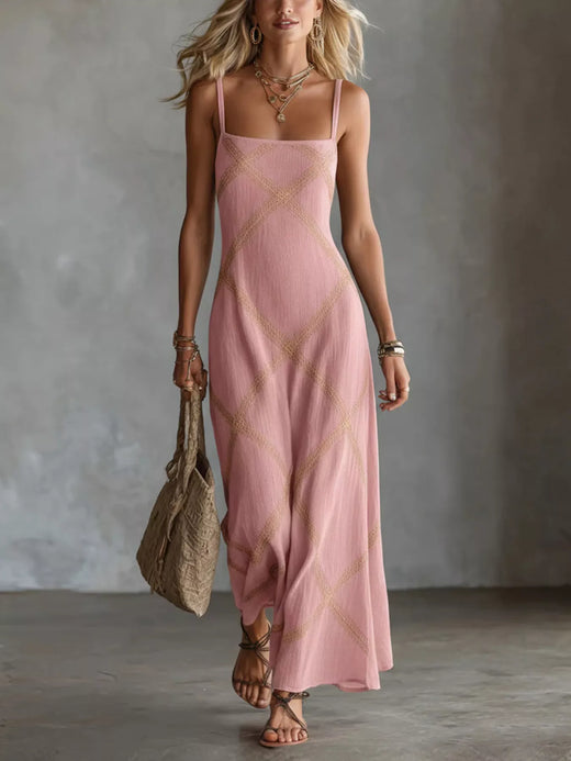 Full Size Square Neck Maxi Dress Plus Size - alternate view 4