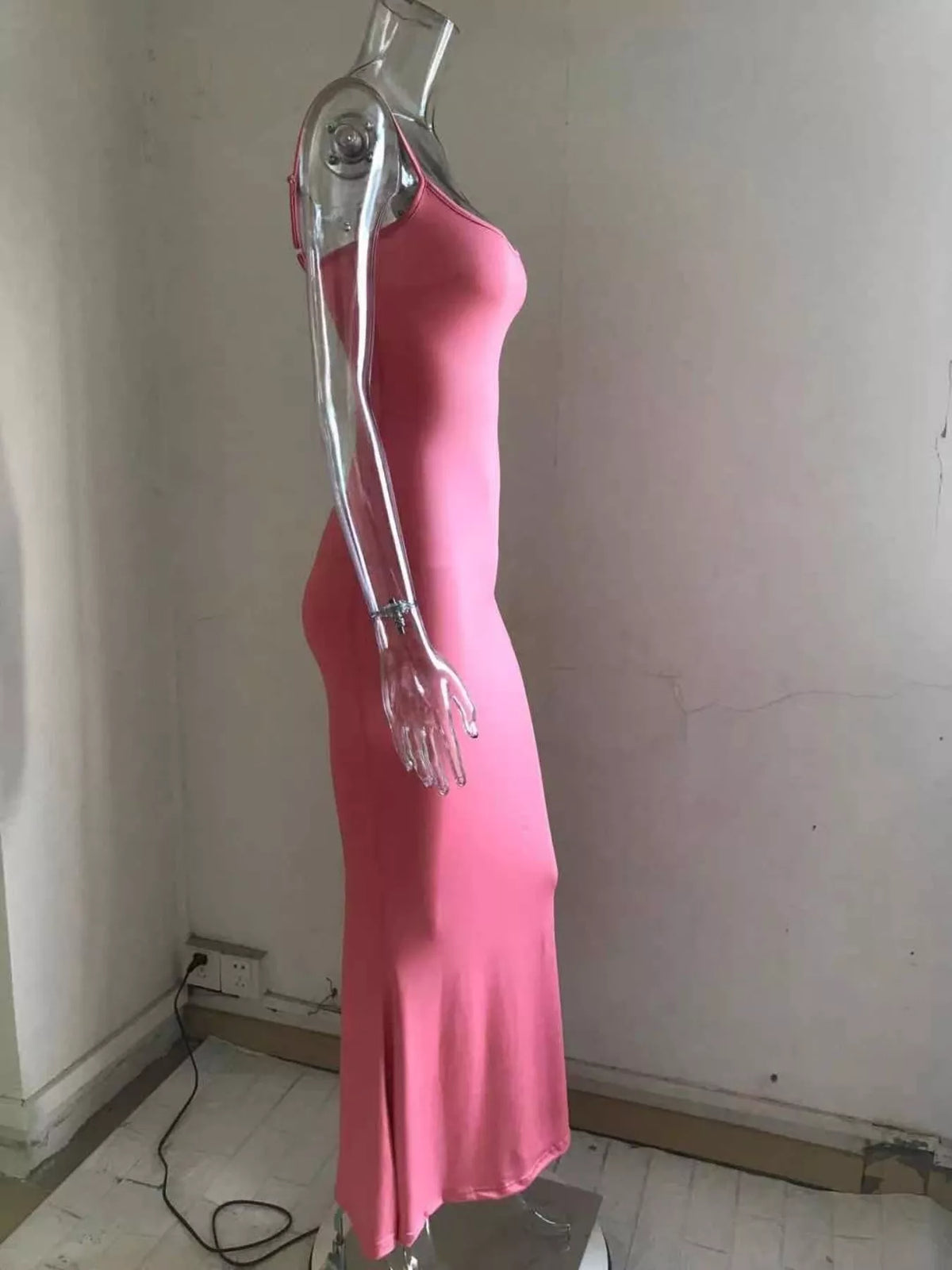 Spaghetti Strap Bodycon Maxi Dress - alternate view 7