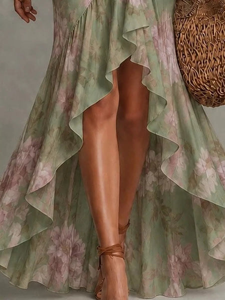 High-Low Ruffled Maxi Dress - alternate view 19