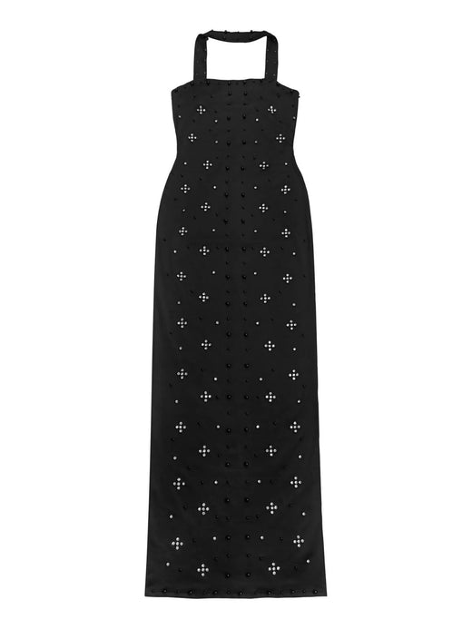 Rhinestone Tube Bodycon Maxi Dress - alternate view 3