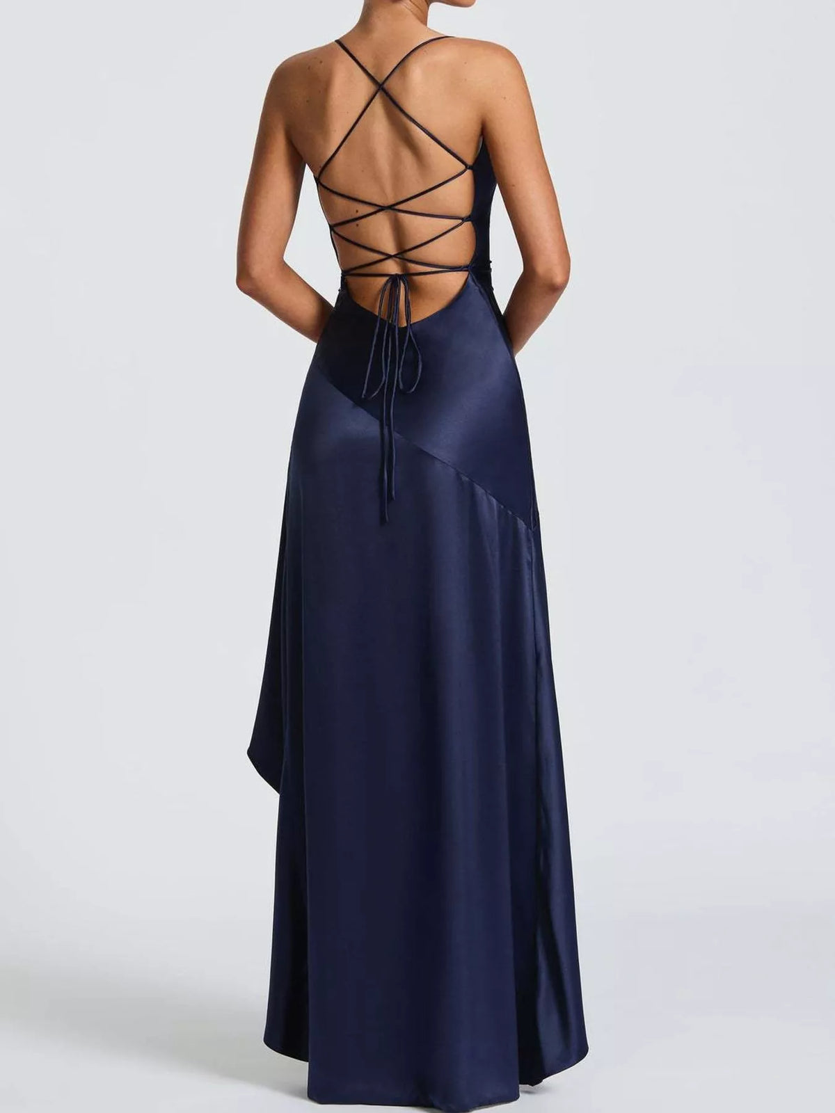 High-Low Ruffle Hem Evening Dress - alternate view 38