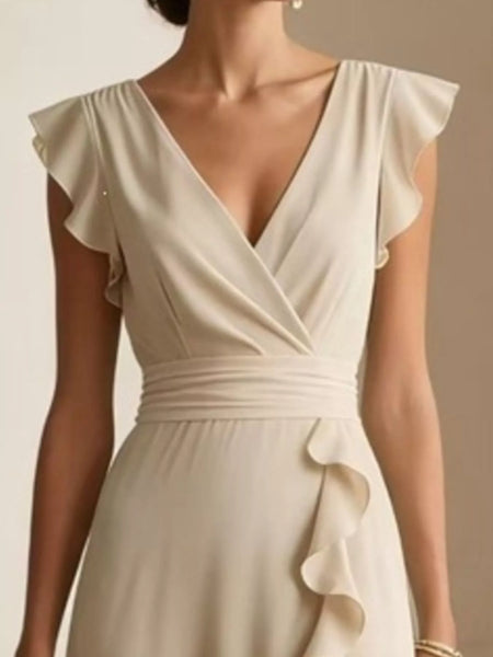 Ruffled Surplice Maxi Dress - alternate view 4