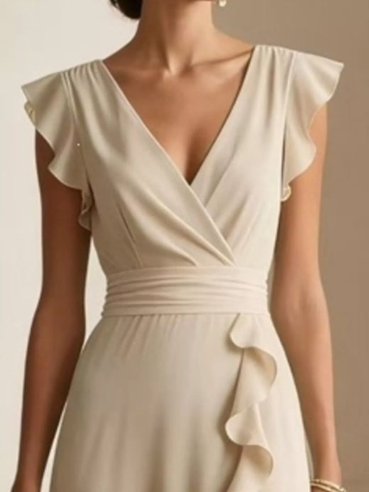 Ruffled Surplice Maxi Dress - alternate view 4
