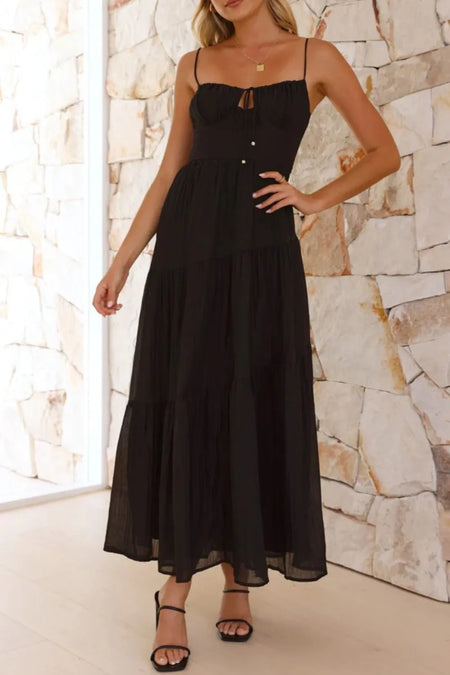 Ruched Smocked Back Cami Dress - alternate view 10