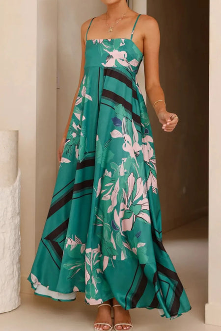 Printed Square Neck Cami Maxi Dress - alternate view 28