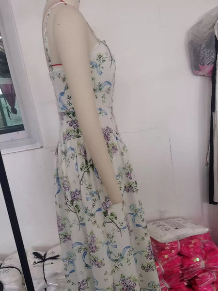 Floral Spaghetti Straps Midi Dress - alternate view 30