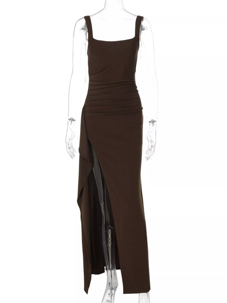 Slit Square Neck Maxi Dress - alternate view 7