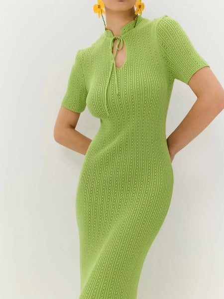 Short Sleeve Knitted Mermaid Dress - alternate view 5