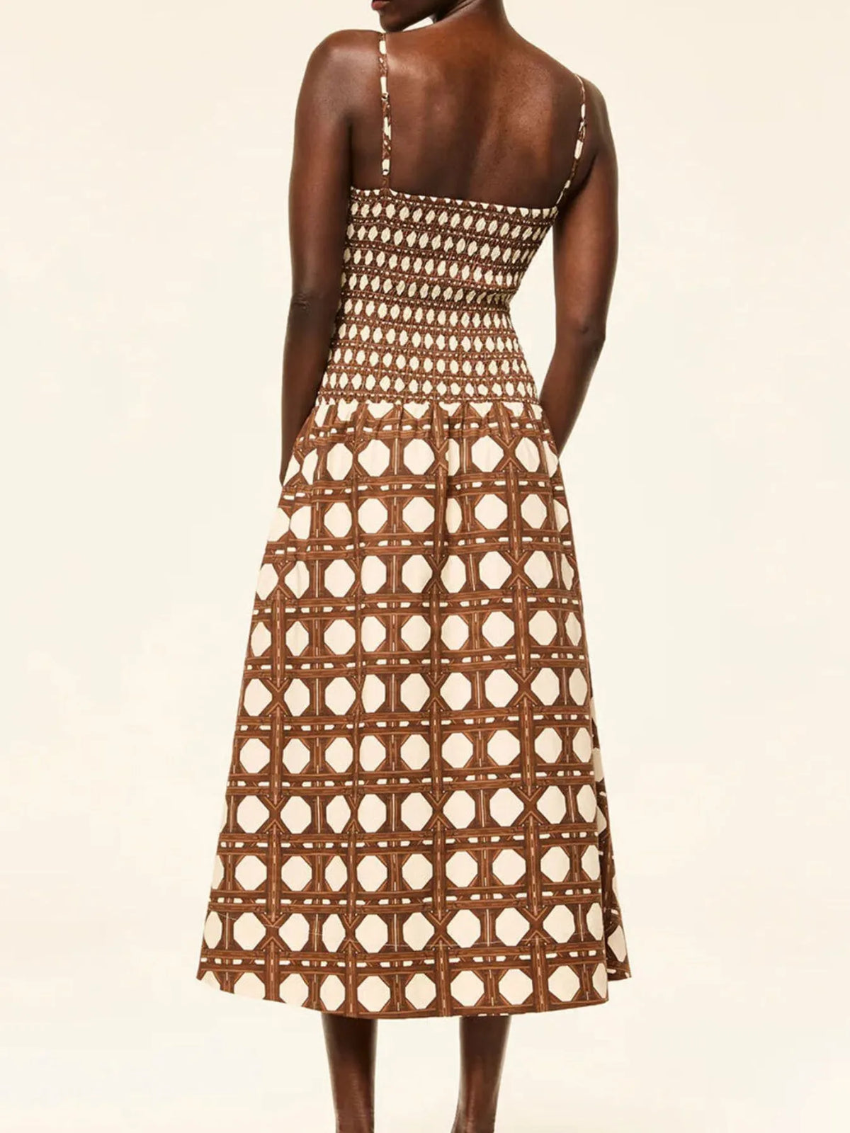 Geometric Pattern Cami Midi Dress - alternate view 4