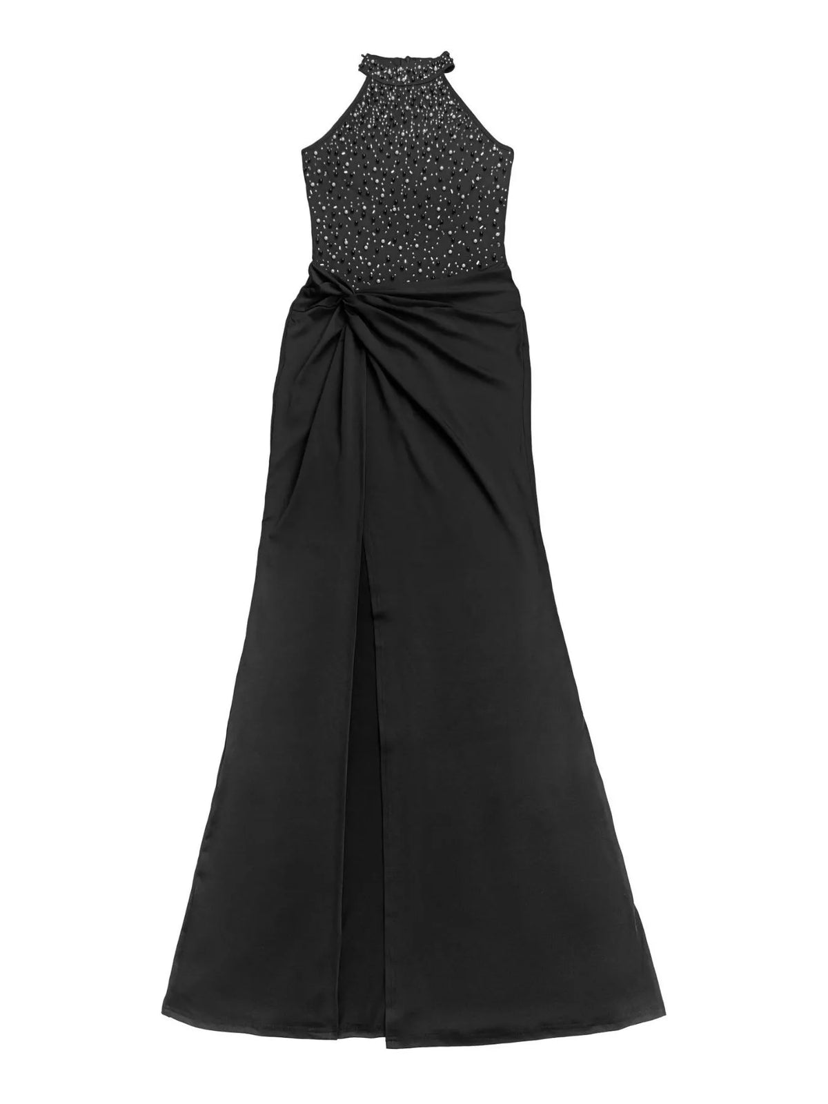 Slit Rhinestone Sleeveless Maxi Dress - alternate view 4