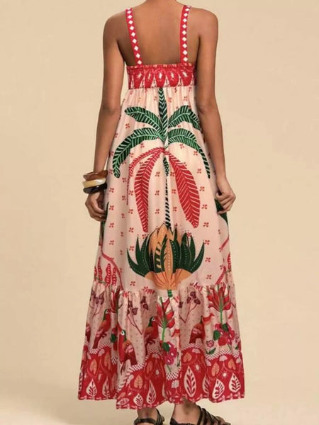 Printed Square Neck Maxi Dress - alternate view 12