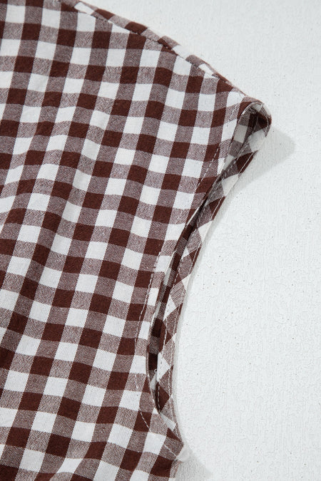 Gingham Zip-Front Midi Dress - alternate view 13
