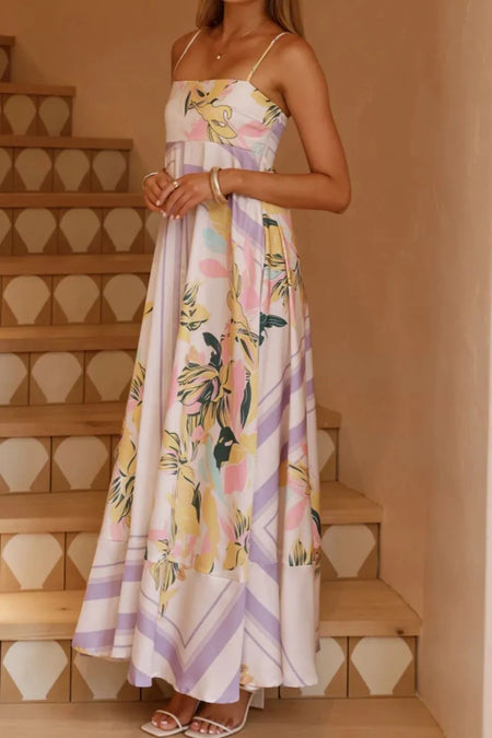 Printed Square Neck Cami Maxi Dress - alternate view 9